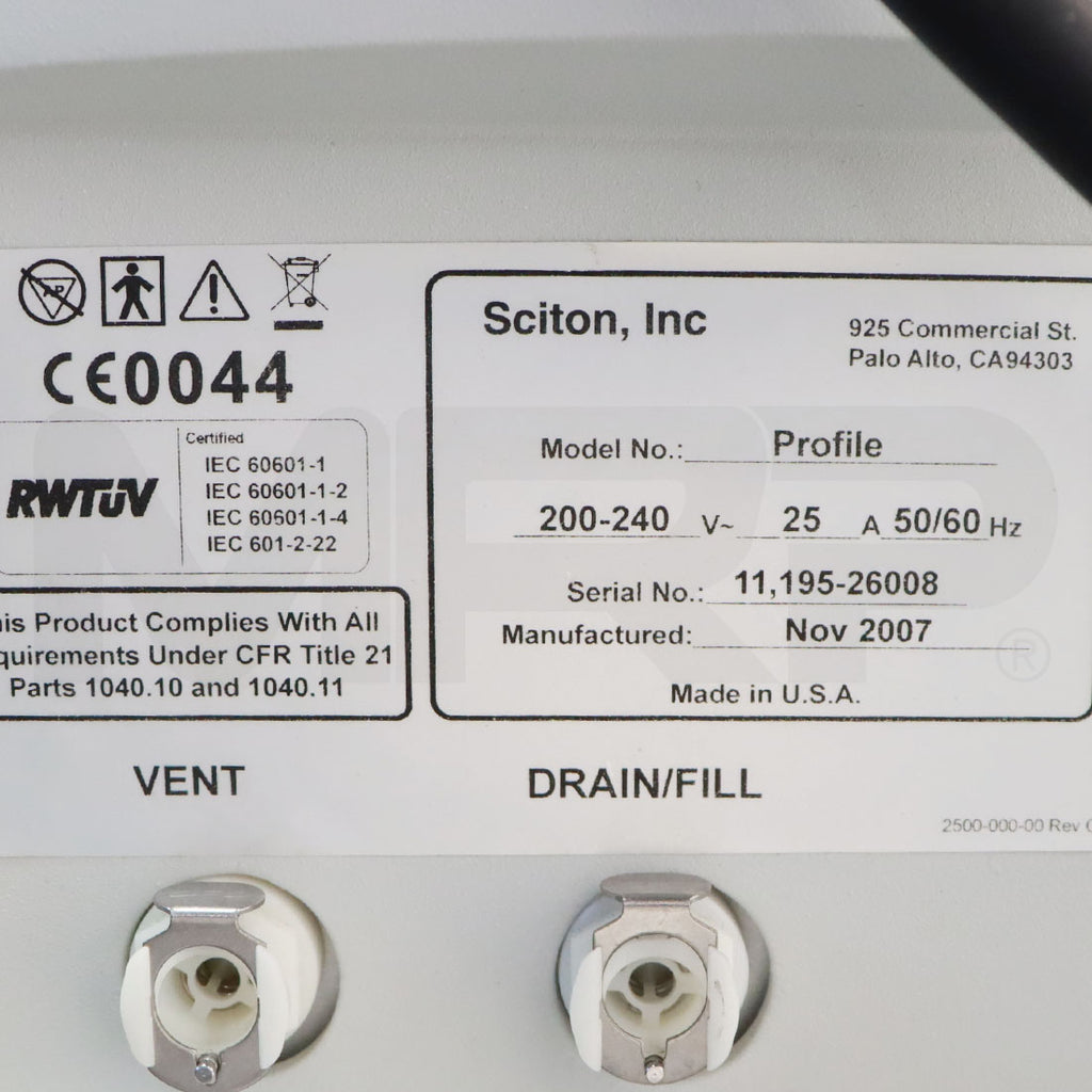 2007 Sciton Profile System Serial