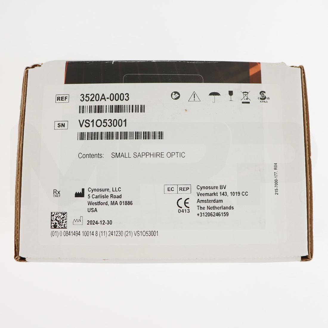 Cynosure Vectus Small Sapphire Optic Tip 3520A-0003