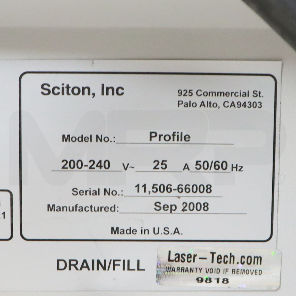 2008 Sciton Profile System Serial