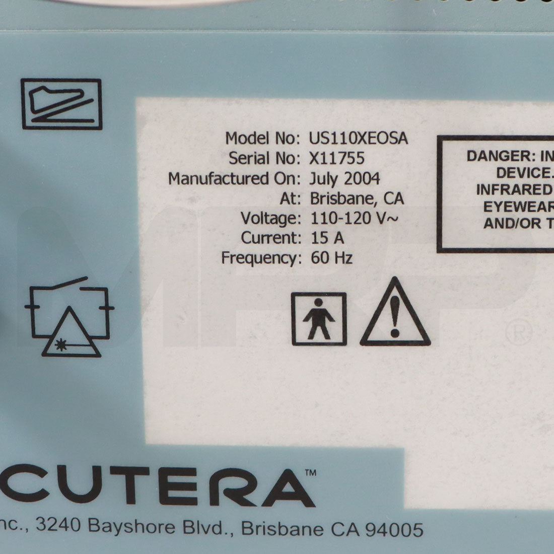 2004 Cutera Xeo System Serial