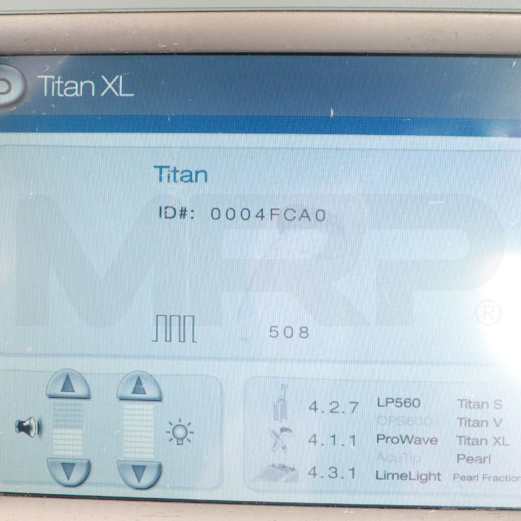 2004 Cutera Xeo System Titan XL Handpiece Screen