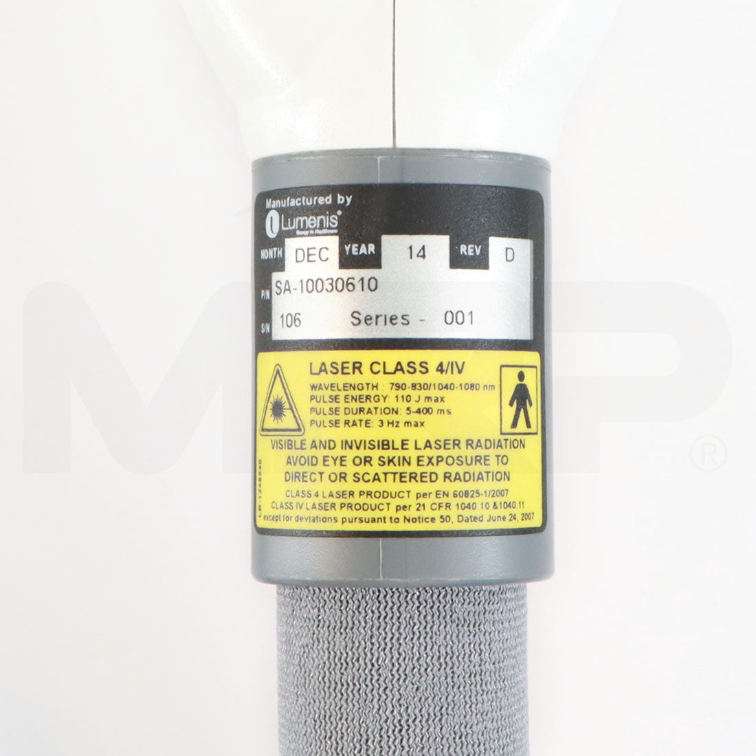 2014 Lumenis LightSheer Infinity System 1060 Handpiece Label