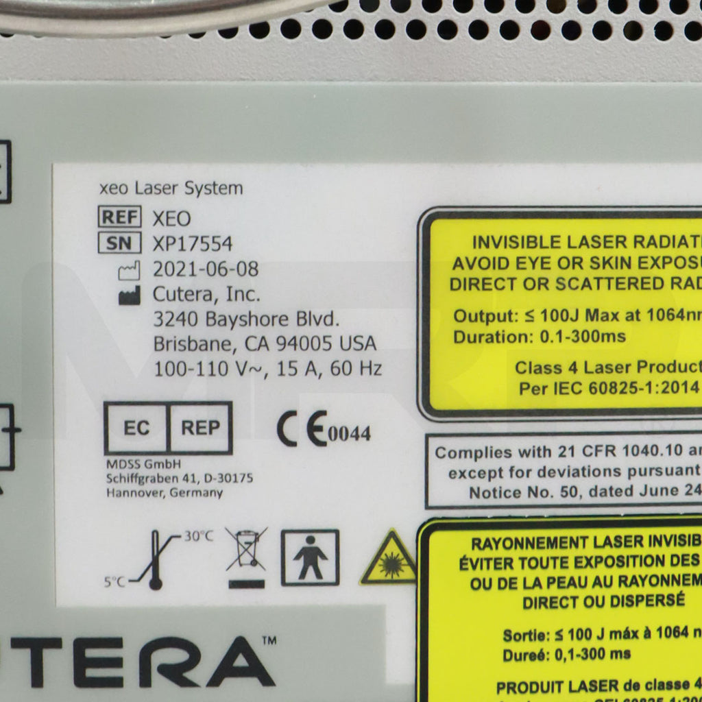 2021 Cutera Xeo System Serial
