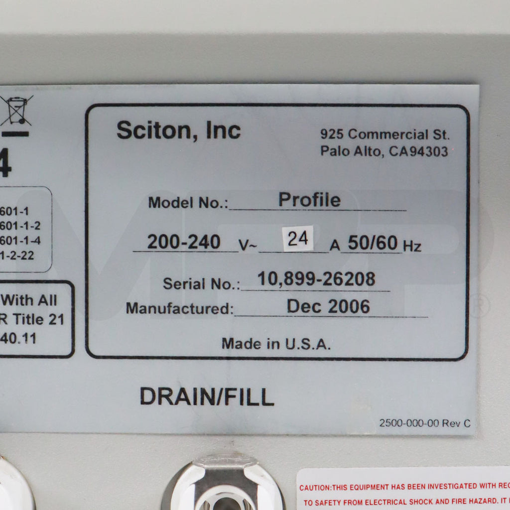 2006 Sciton Profile System Serial