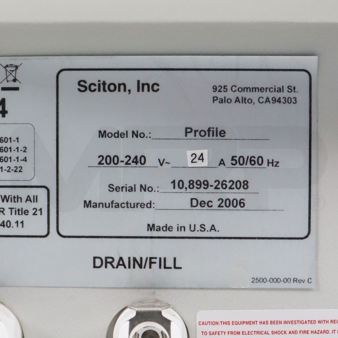 2006 Sciton Profile System Serial