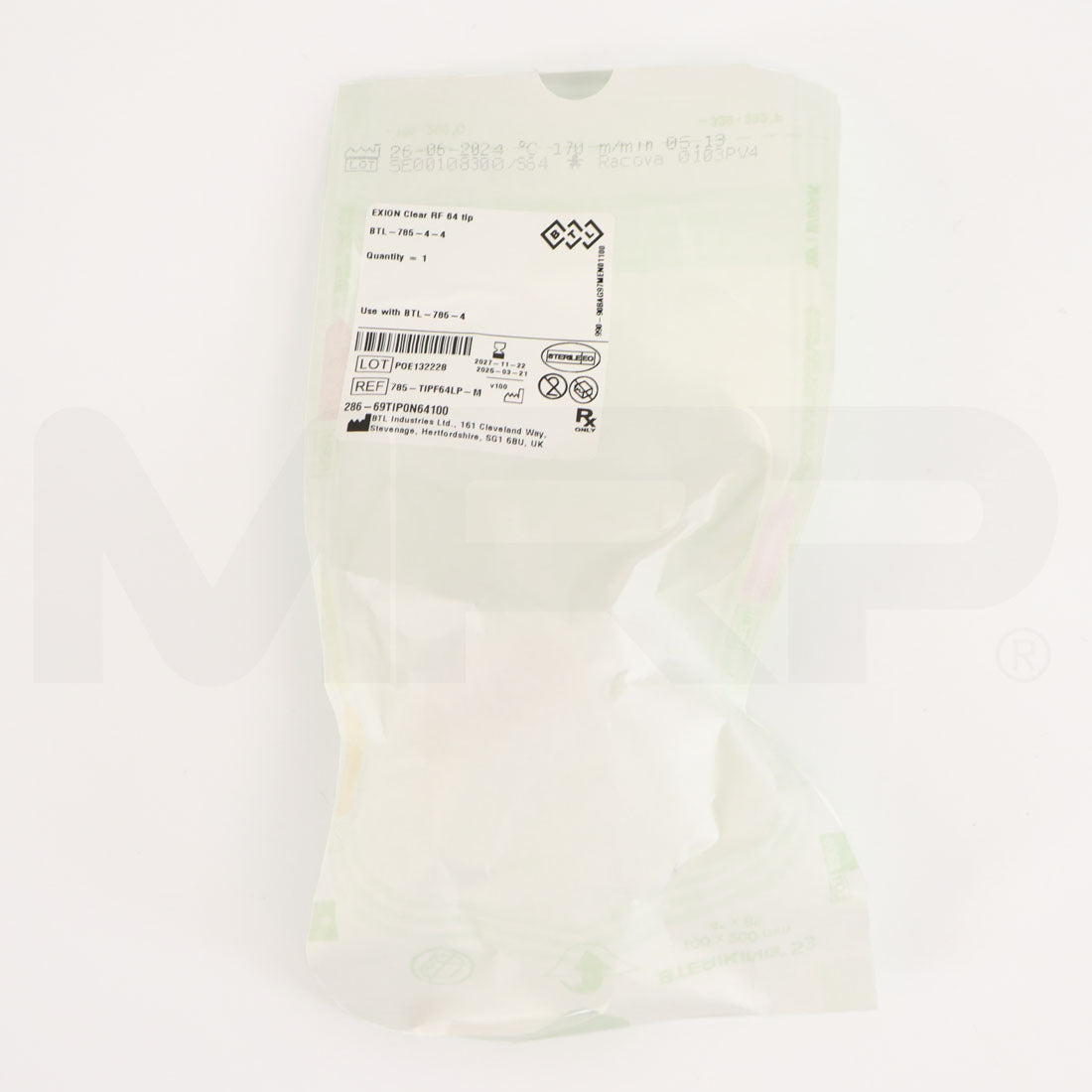 BTL Exion Clear RF 64 Tip Label