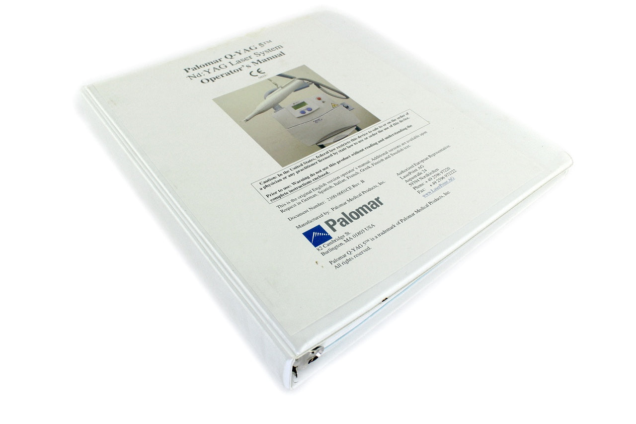 Palomar Q-YAG 5 Nd:YAG Laser System User Guide Operator Manual 2100-0001CE Rev.B