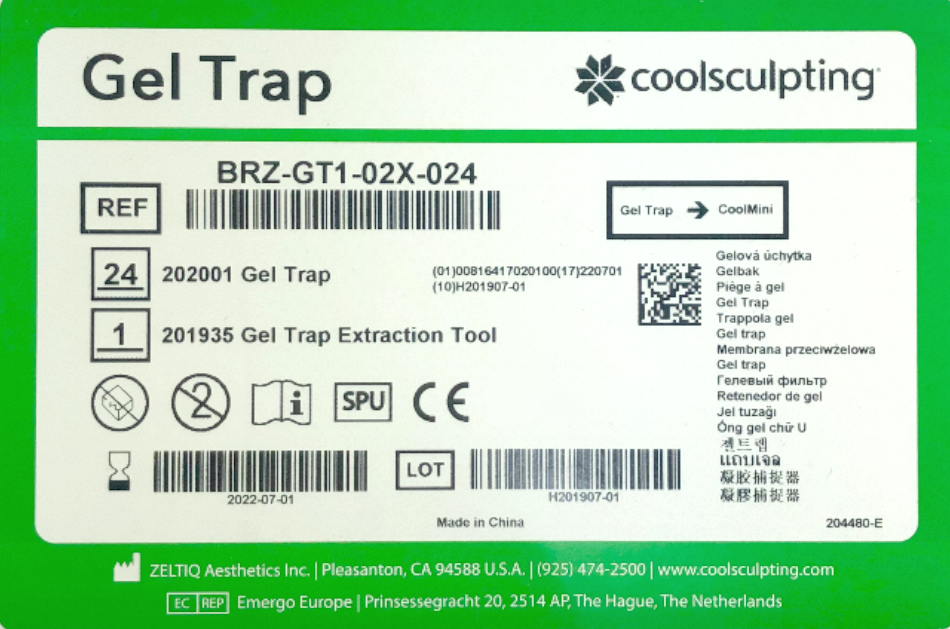 Zeltiq CoolSculpting Mini BRZ-GT1-02X-024 CoolMini Gel Traps 24PK EXP 2022-07-01