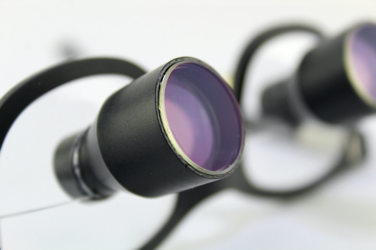 Chess 5.75 R3 Double Eye Magnifier Loupe Glasses Hands-Free Black Color AS IS
