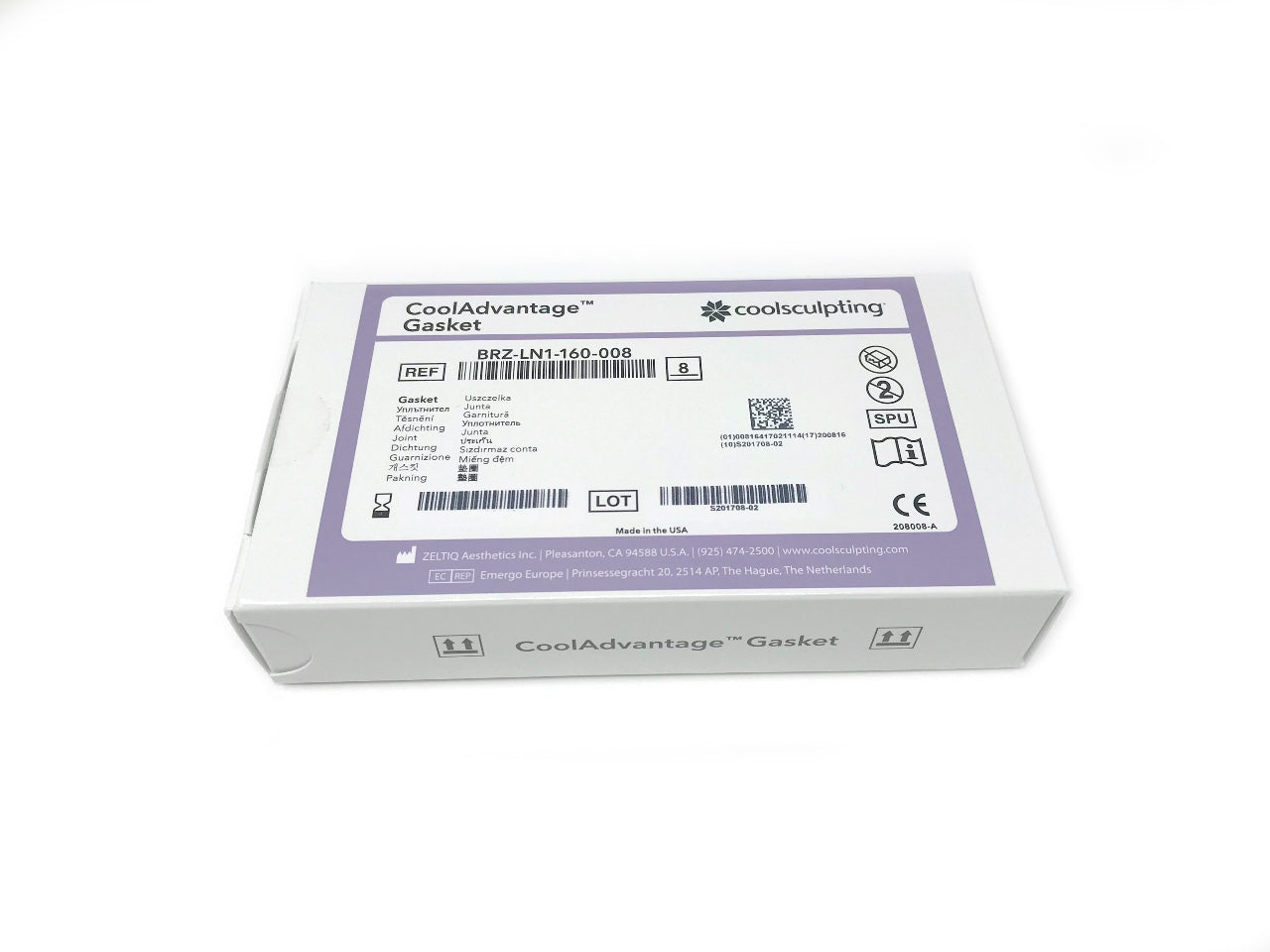 Zeltiq Coolsculpting Cool Advantage Gasket Pack of 8 PN: BRZ-LN1-160-008