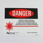 Alma Lasers Laser Treatment Room Danger Eye Protection Warning Sign 7.5x9"