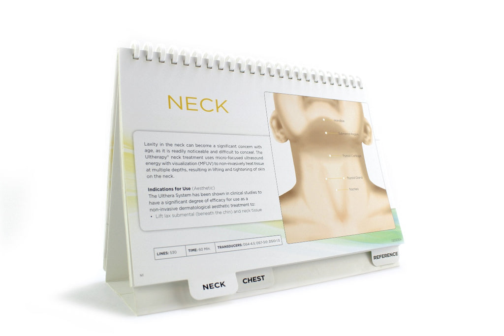 Ultherapy Face, Neck & Body Treatment Guidelines Desktop Marketing Material