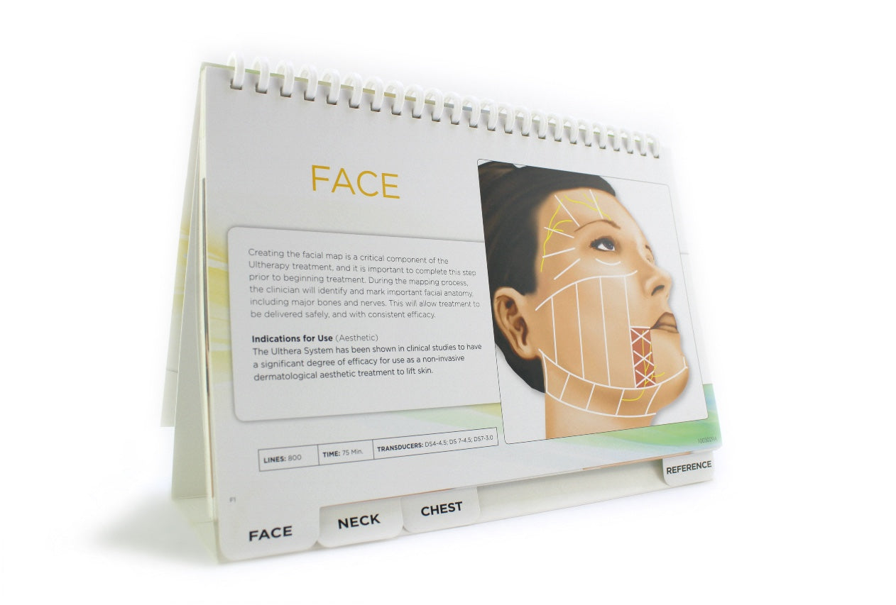 Ultherapy Face, Neck & Body Treatment Guidelines Desktop Marketing Material