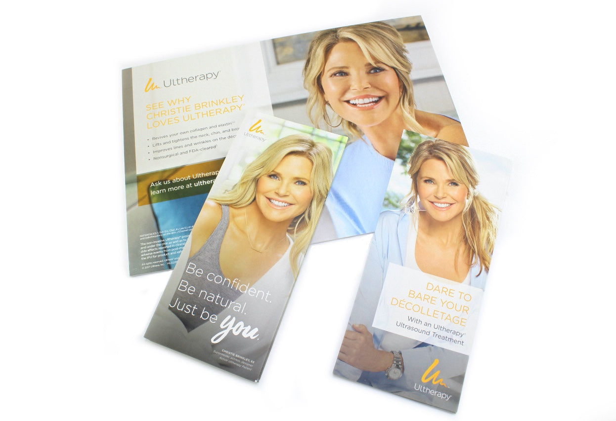 Ulthera Ultherapy Mixed Christie Brinkley Patient Brochures & Desktop Display