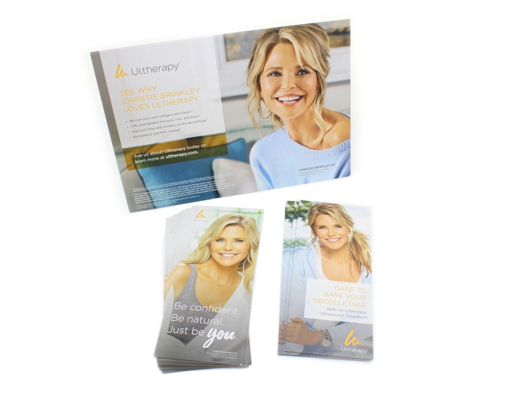 Ulthera Ultherapy Mixed Christie Brinkley Patient Brochures & Desktop Display