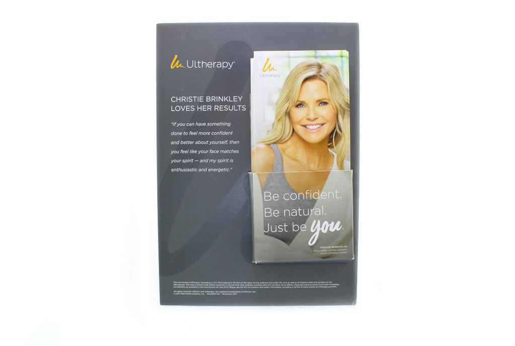 Ulthera Ultherapy Christie Brinkley Patient Brochure & Display Brochure Stand