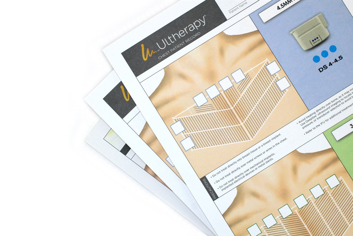 Ultherapy Patient Chest Planning Record - Treatment Preparation Tear Sheet 2016