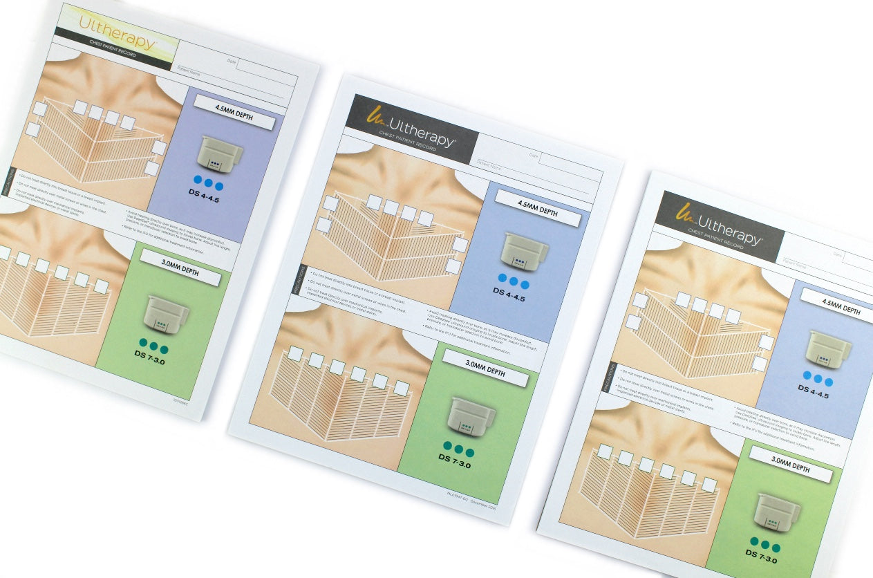 Ultherapy Patient Chest Planning Record - Treatment Preparation Tear Sheet 2016