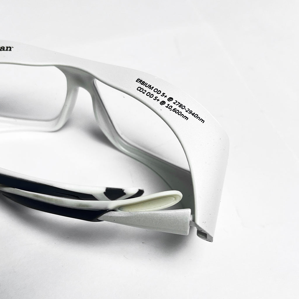 Ellman Univet ERB CO2 Laser Safety Glasses PPE White w Clear Lens OD5 @ 10600nm