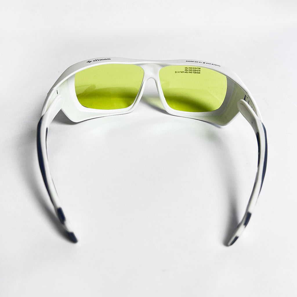Ellman Univet Diode Laser Safety Glasses PPE White w Yellow Lens OD5 @ 810-823nm