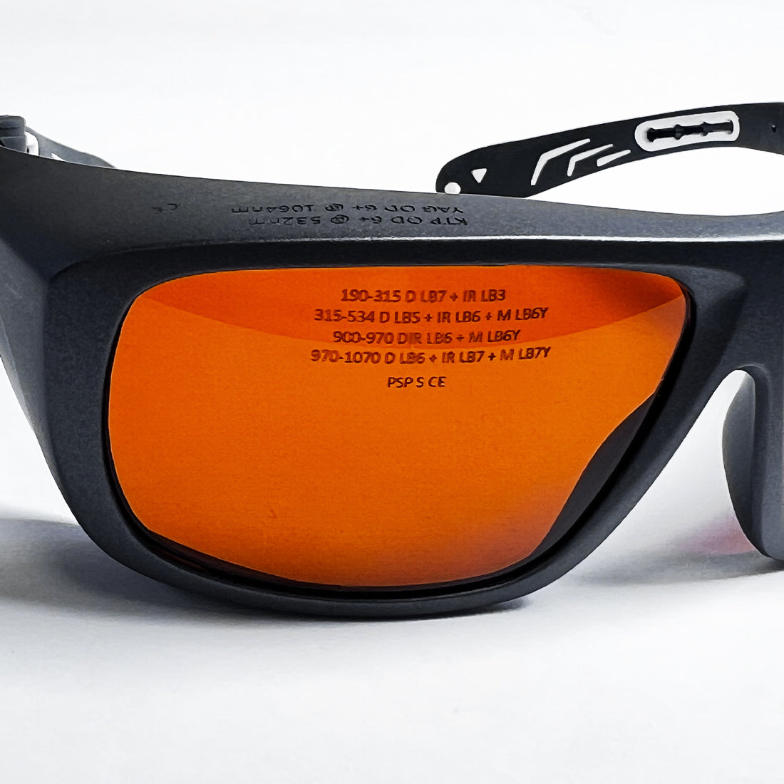 Ellman Univet KTP YAG Laser Safety Glasses PPE Orange Lens OD5 532/1064nm Black