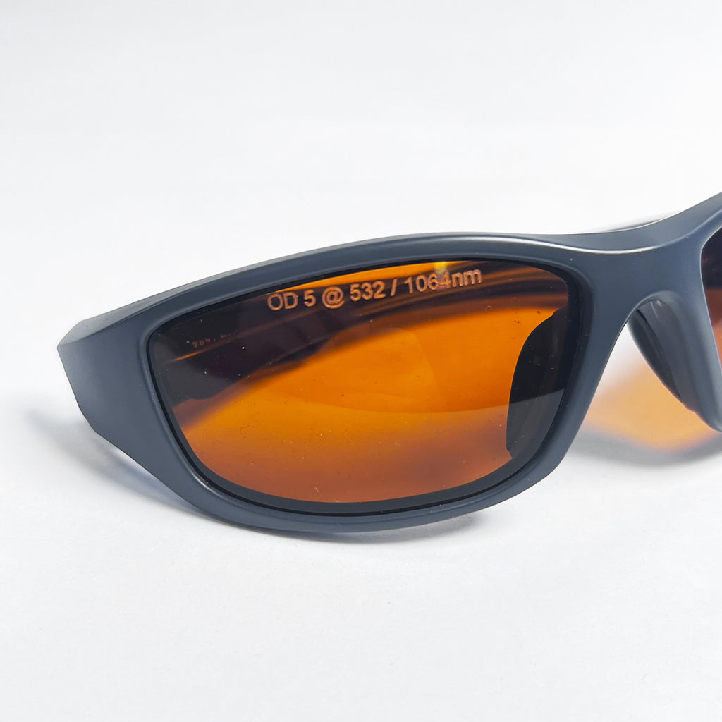 Sandstone KTP YAG Laser Safety Glasses PPE Orange Lens OD5 532/1064nm Grey