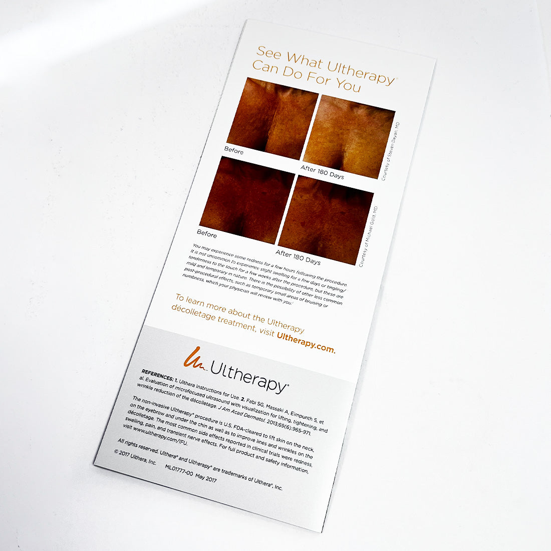 Merz Ultherapy Dare to Bare Marketing Brochures 9pc ML01777-00