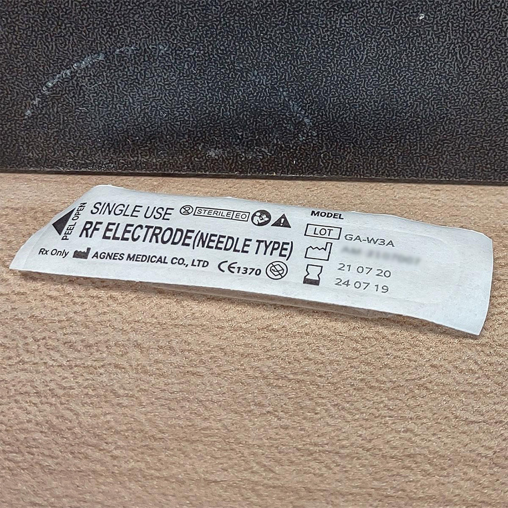 Agnes Medical RF Electrode Needle Type Micro-Insulated Model GA-W3A - Single