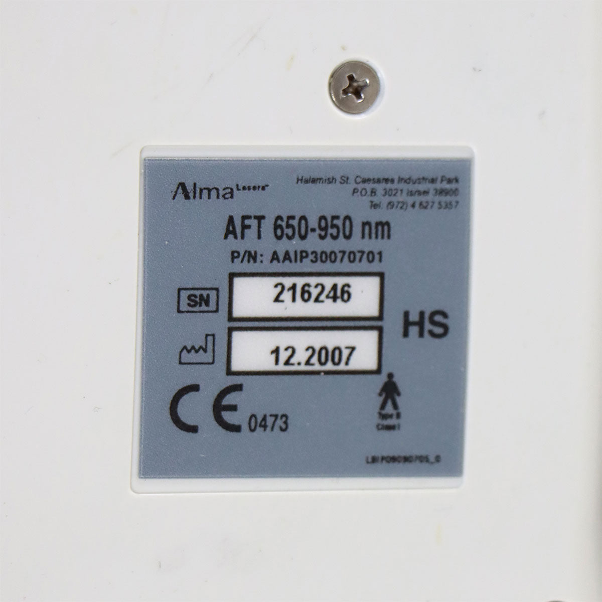 2007 Alma AFT 650-690nm Handpiece AAIP30070701