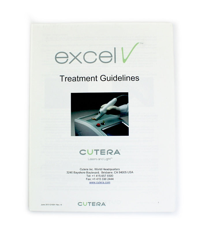 Cutera excelV treatment guidelines D1091 Rev H.