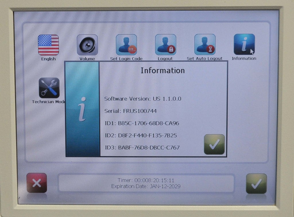 2011 VenusConcept MP2 FREEZE Skin Tightening Shape Radio Frequency Venus Concept