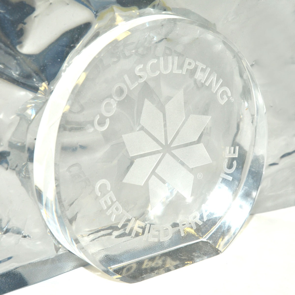 Zeltiq CoolSculpting CERTIFIED PRACTICE Advertising Glass Paperweight Marketing