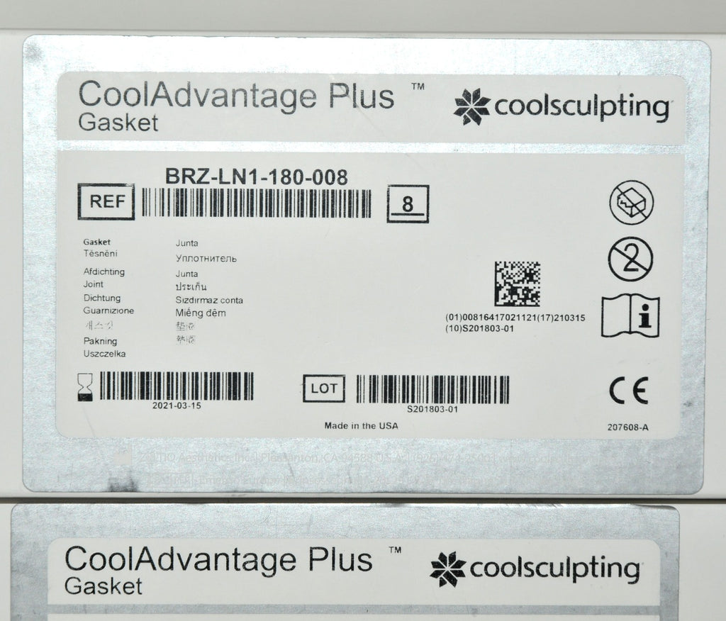 ZELTIQ CoolSculpting CoolAdvantage PLUS Gasket BRZ-LN1-180-008 Exp 2021 x32 Pcs
