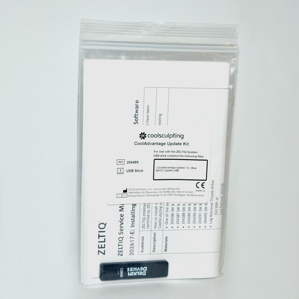 ZELTIQ CoolAdvantage Software Update Kit USB 1.0 Blue SW 8.7 Release REF 204489