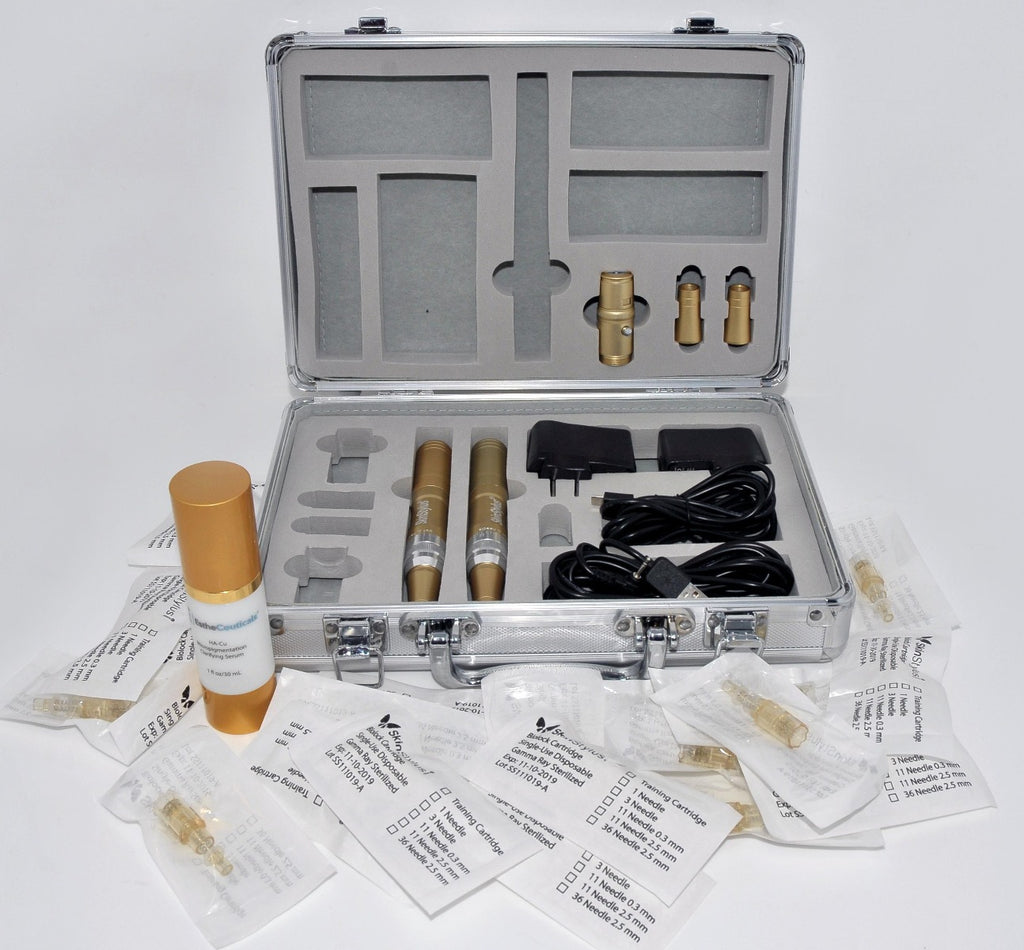 2 Gold Pens SkinStylus Microneedling Professional Kit Beautiful Skin Stylus DEMO