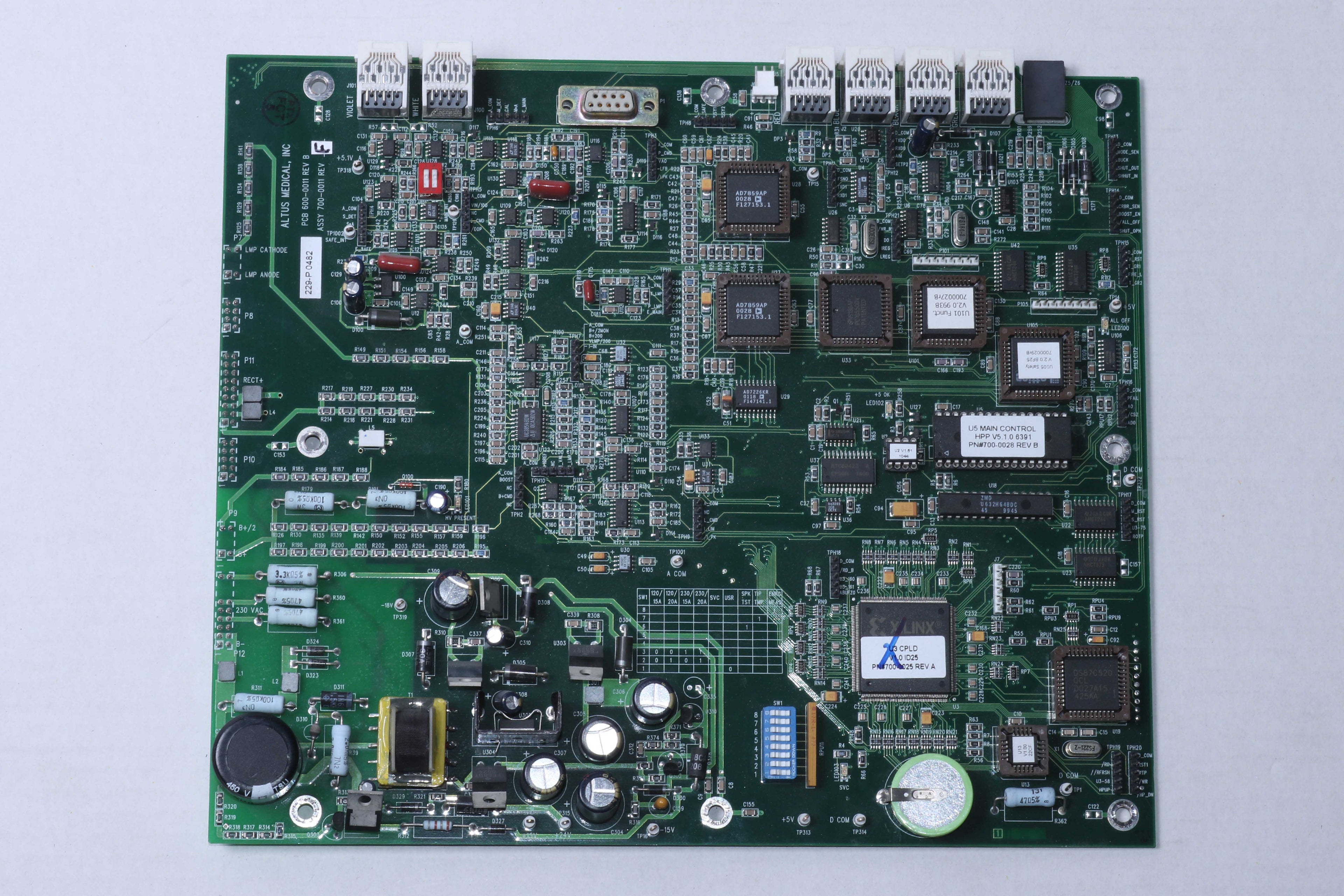 Cutera Altus Xeo HVPS Power Supply Control Board PCB 600-0011 BAD CPLD Parts As-Is