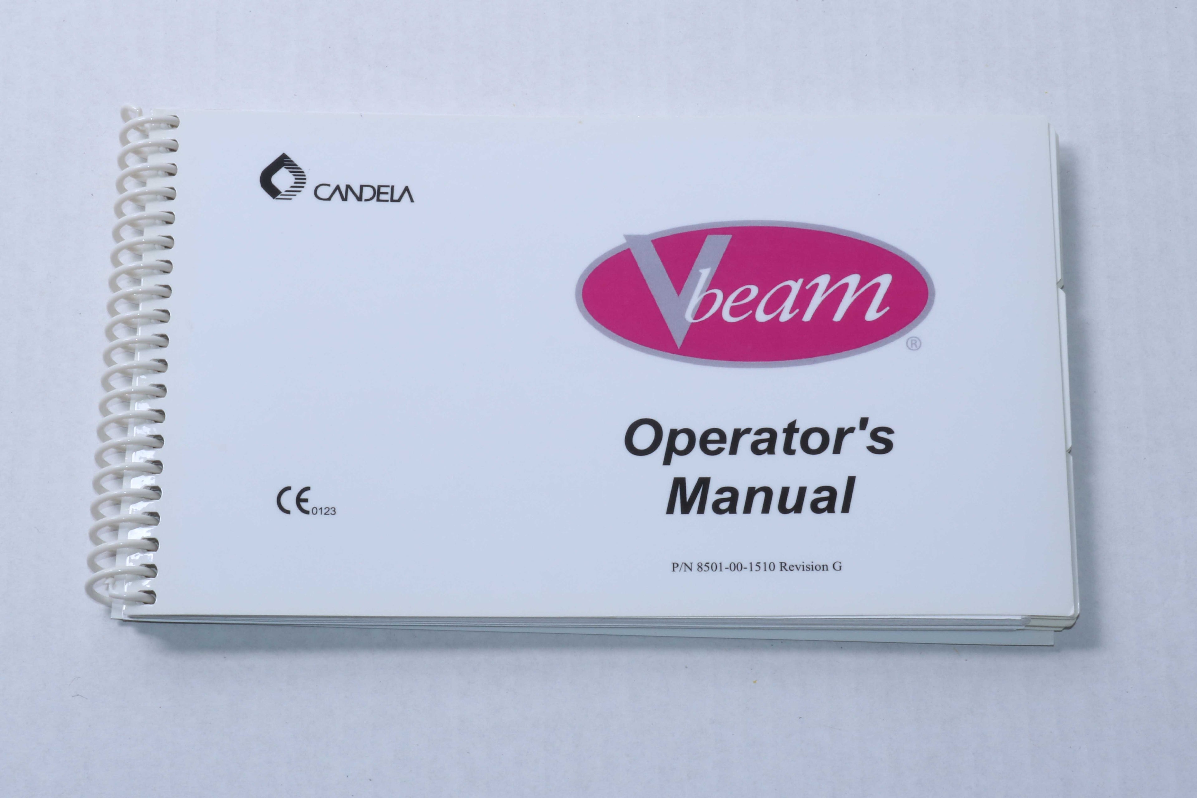 Candela VBeam Pulsed Dye Laser V Beam User Operator Manual REV G 8501-00-1510