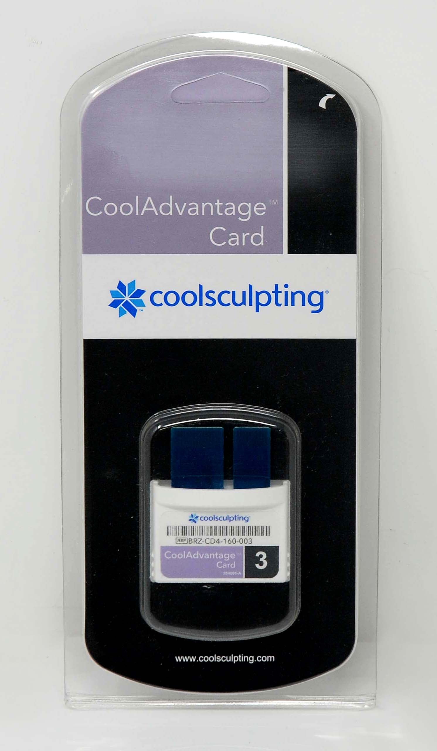 3 Cycle Zeltiq CoolAdvantage CoolSculpting Treatment Card Cool Advantage Purple