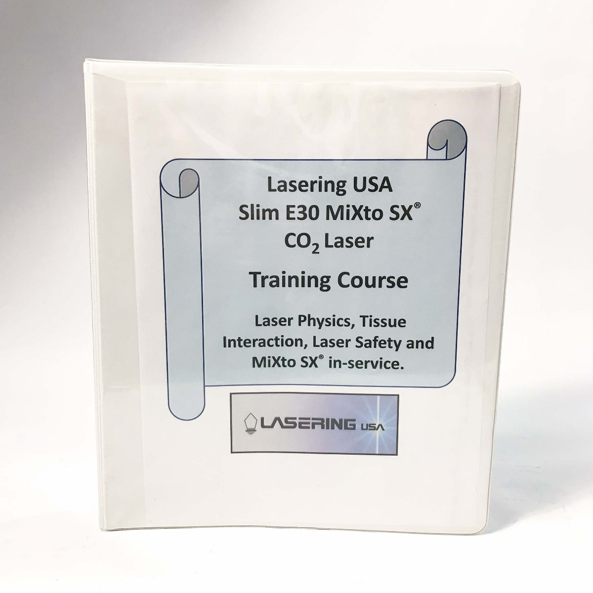Lasering USA Slim E30 MiXto SX CO2 Quanta Laser Training Course Companion Binder