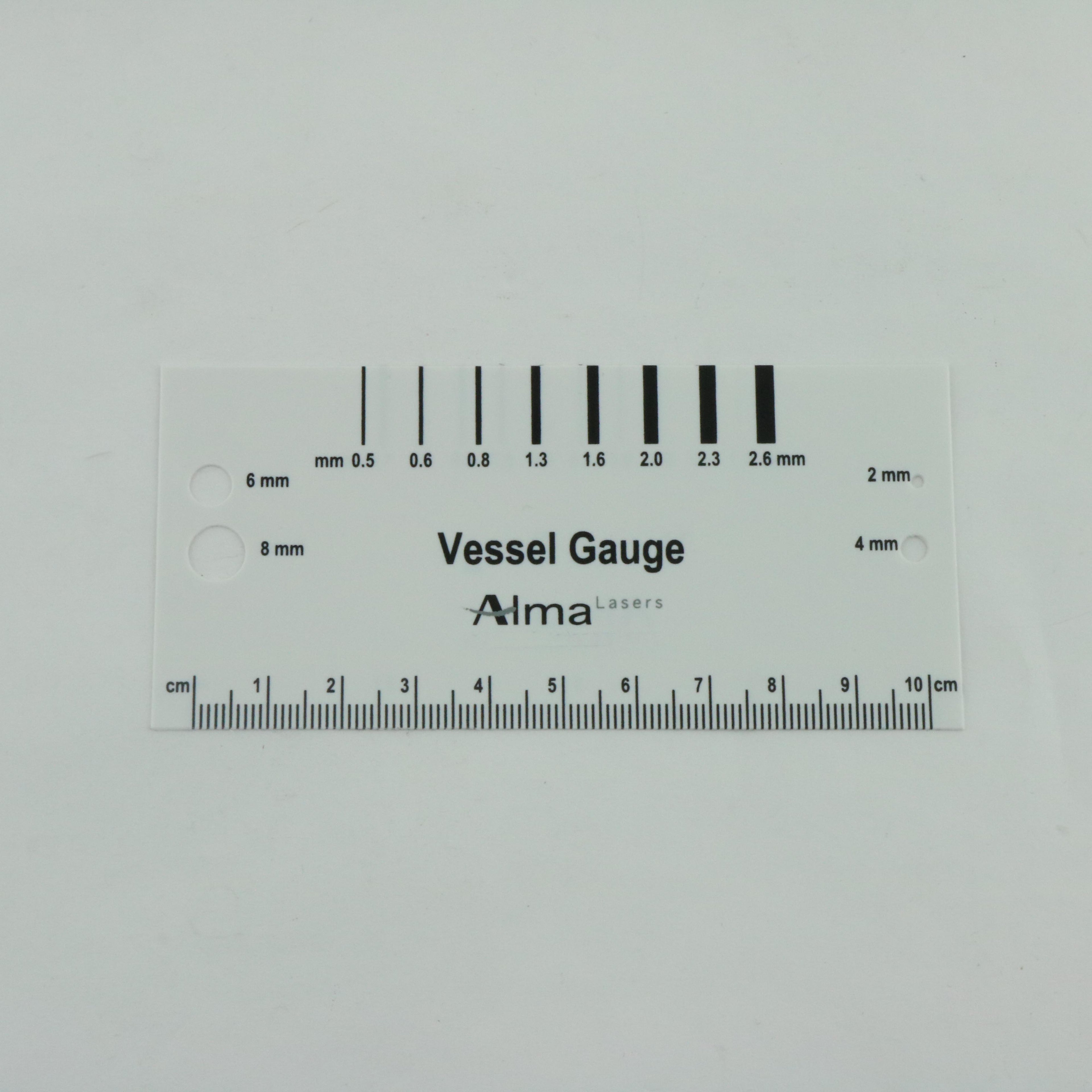 Alma Lasers Laser IPL Vascular Treatment Vessel Gauge Measuring Card