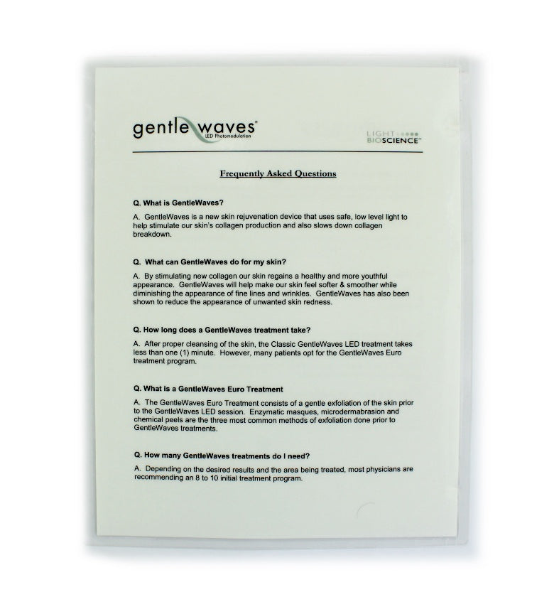 Light Bioscience Gentle Waves Frequently Asked Questions