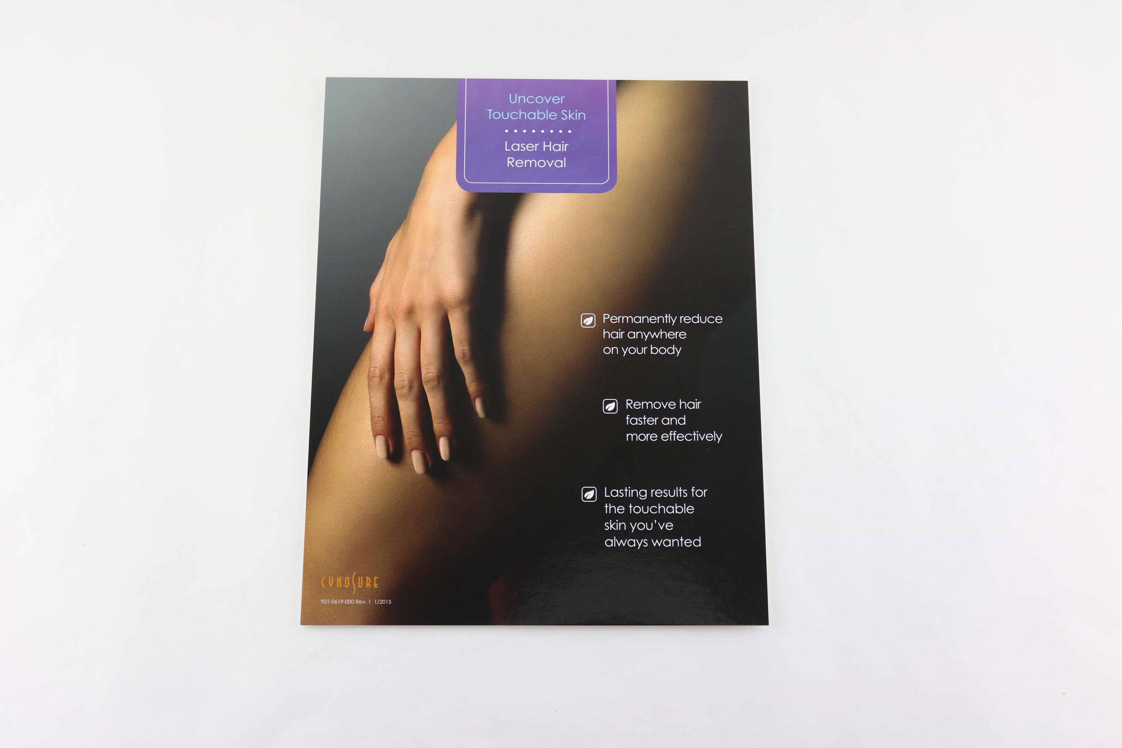 Cynosure ICON Uncover Touchable Skin Laser Hair Removal Sign Display 8.5x11
