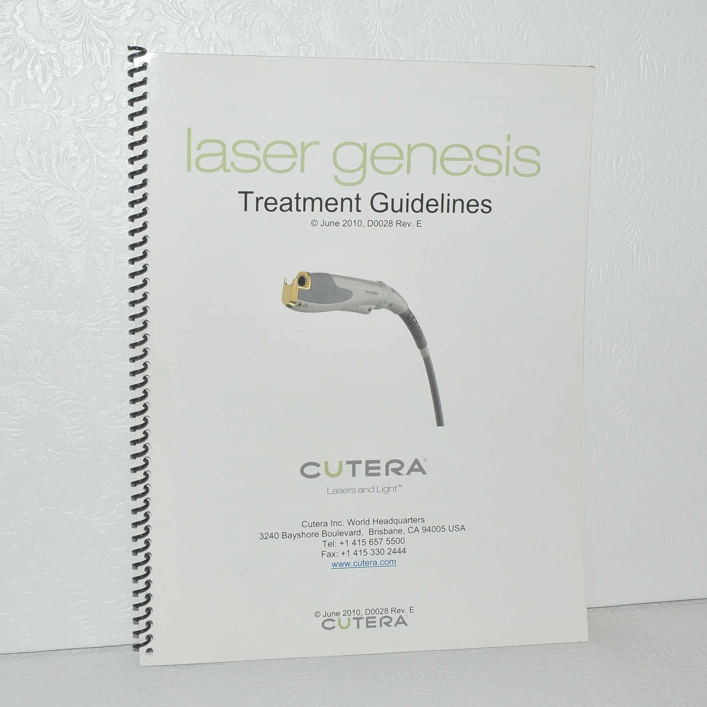 Cutera Laser Genesis Treatment Guidelines User Guide Operator Booklet D0028