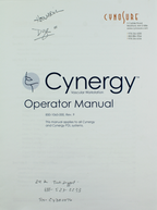 Cynosure Cynergy Operator Manual User 850-1065-000