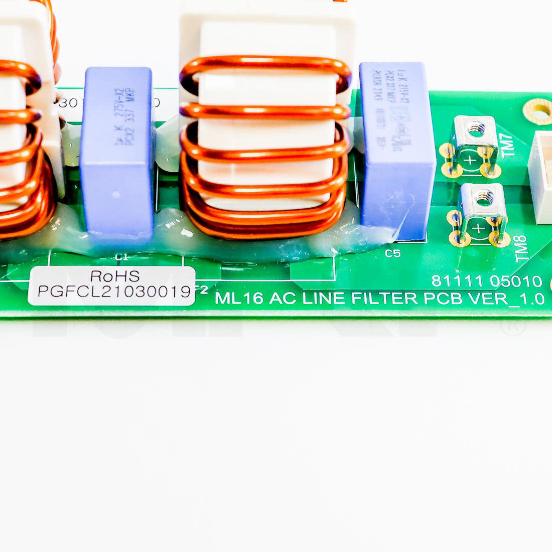 Lutronic DermaV AC Line Filter PCB Board Label
