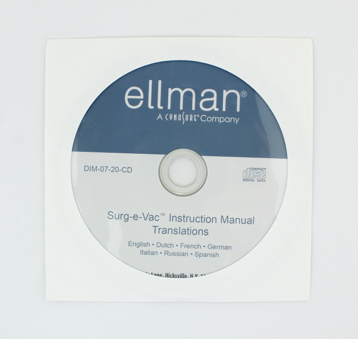 2015 Cynosure Ellman Surg-e-Vac Smoke Evacuator Operator Manual DIM-07-20 Rev. F
