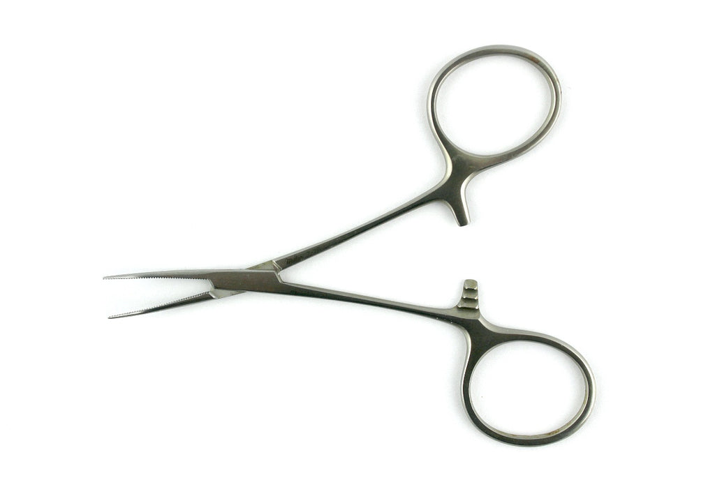 Miltex Hemostatic Mosquito Forceps Stainless Steel Curved Serrated Tip, 3-1/2"