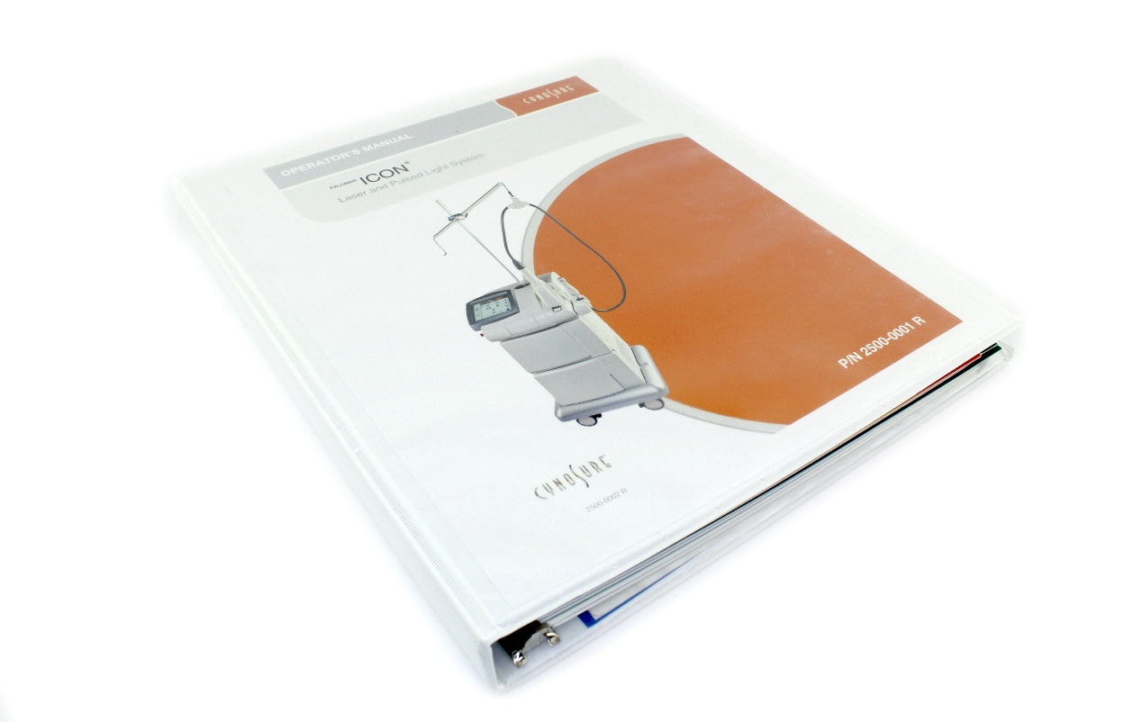 2016 Cynosure Palomar ICON IPL Laser All Module Treatment Guide Manual 2500-0001