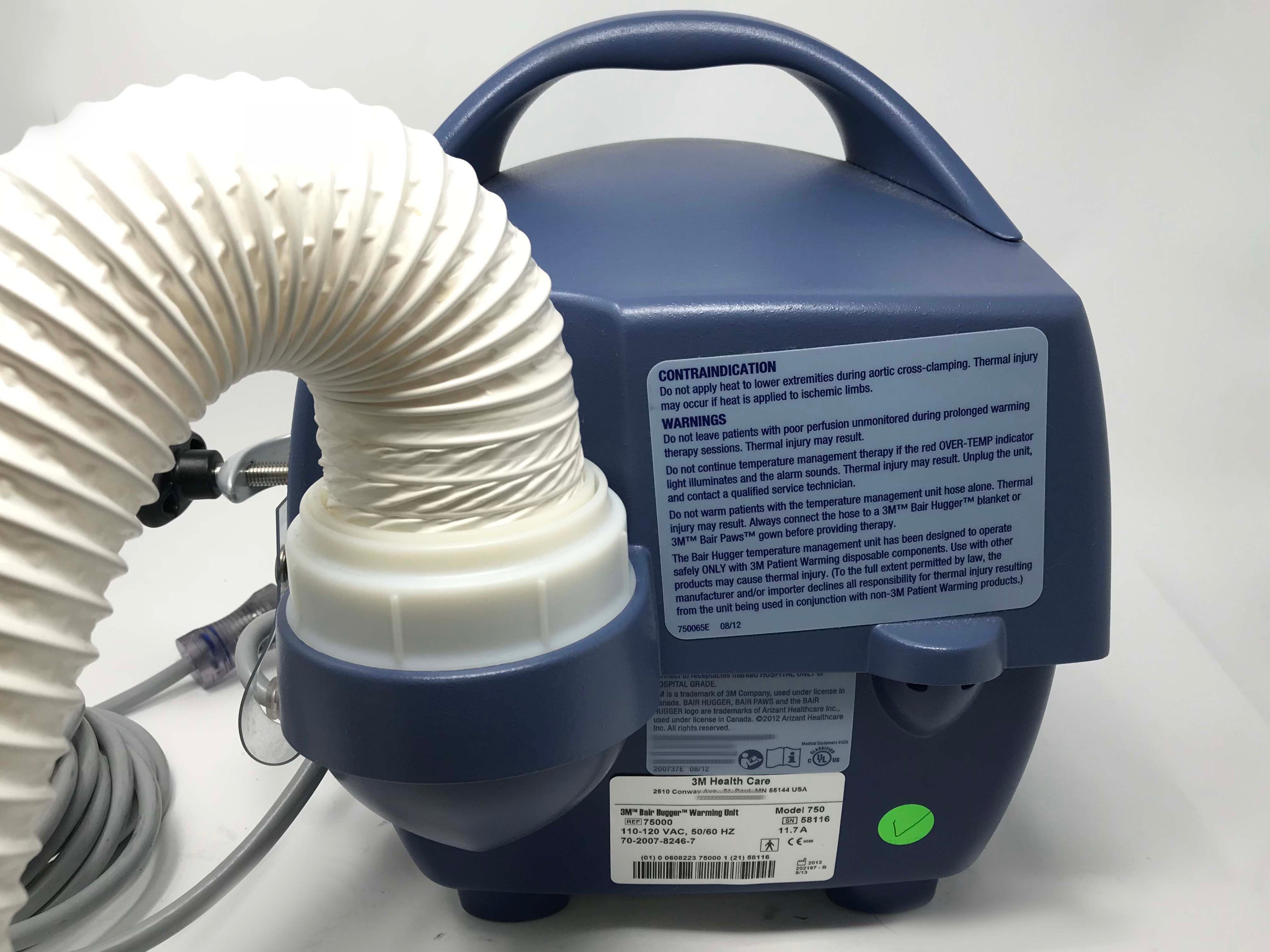 3M Health Care Bair Hugger 750 Patient Warming Unit Heater W/ Hose and Clamp