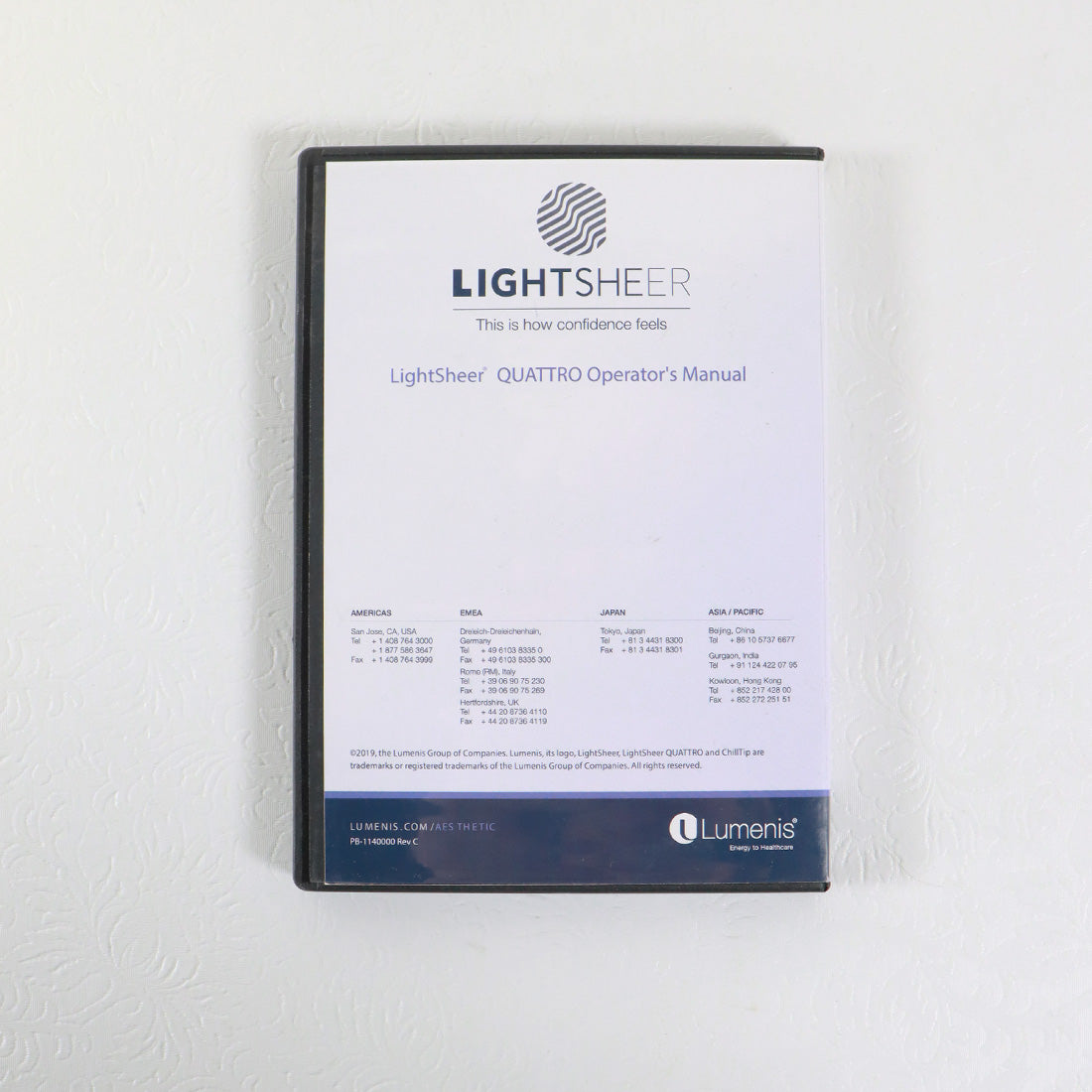 Lumenis Lightsheer Quattro Operators DVD Manual